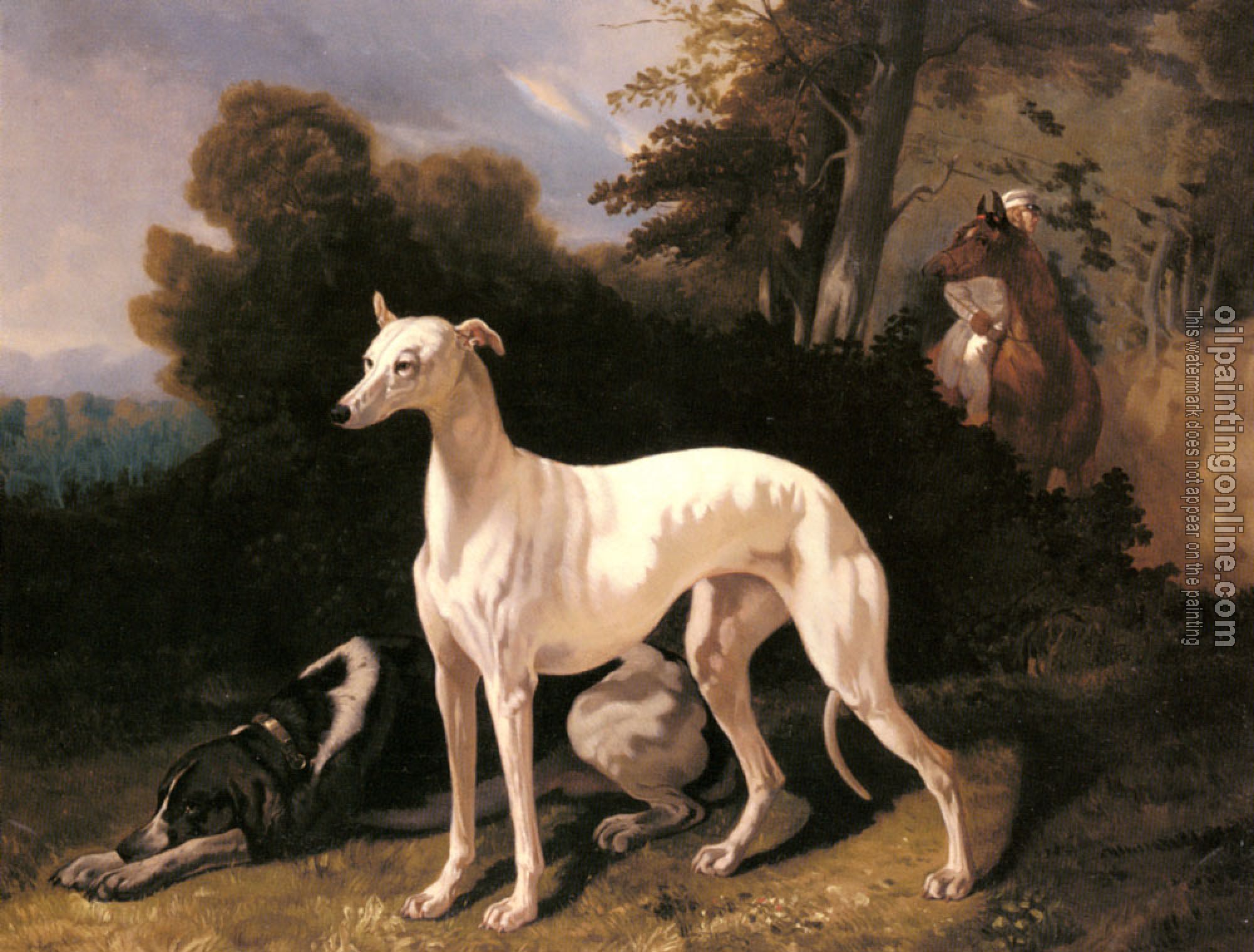 Alfred Dedreux - A Greyhound In An Extensive Landscape